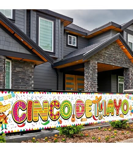 Mexikanische Party-Deko – Großes Geburtstags-Banner Für Fiesta, Cinco De Mayo & Karneval | Bunte Wanddekoration 2,1x1,5 M