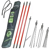 SINGMATOOLS Spearfishing Pole Hawaiian Sling Fishing Spear Set Fiberglass Pole Spear Harpoon Spearfishing Gear
