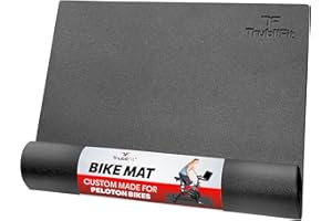 TrubliFit Bike Mat for The Peloton Bike and Peloton Bike+, Mat for Peloton, Exercise Bike Mat, Indoor Cycling Floor Mat, Waterproof Under Equipment Mat, Black