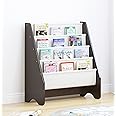 UTEX Kids Sling Bookshelf, Kids Bookshelf with Organizer, Kids Magazine Rack - Book Rack for Kids,Book Organizer (Espresso)