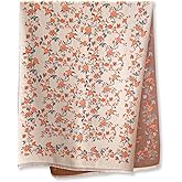 LumiSyne Winter Scarf Cashmere Shawl Romantic Rose Pattern Two-Color Reversible Scarf With Tassel Large Pashmina Warm Stole