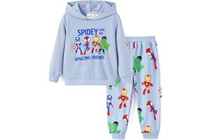 Disney Marvel Spider-Man Mickey Toy Story Cars Boy Pullover Hoodie&Jogger Pants Outfit Set Sweatsuit Lounge Matching Set 2-9Y