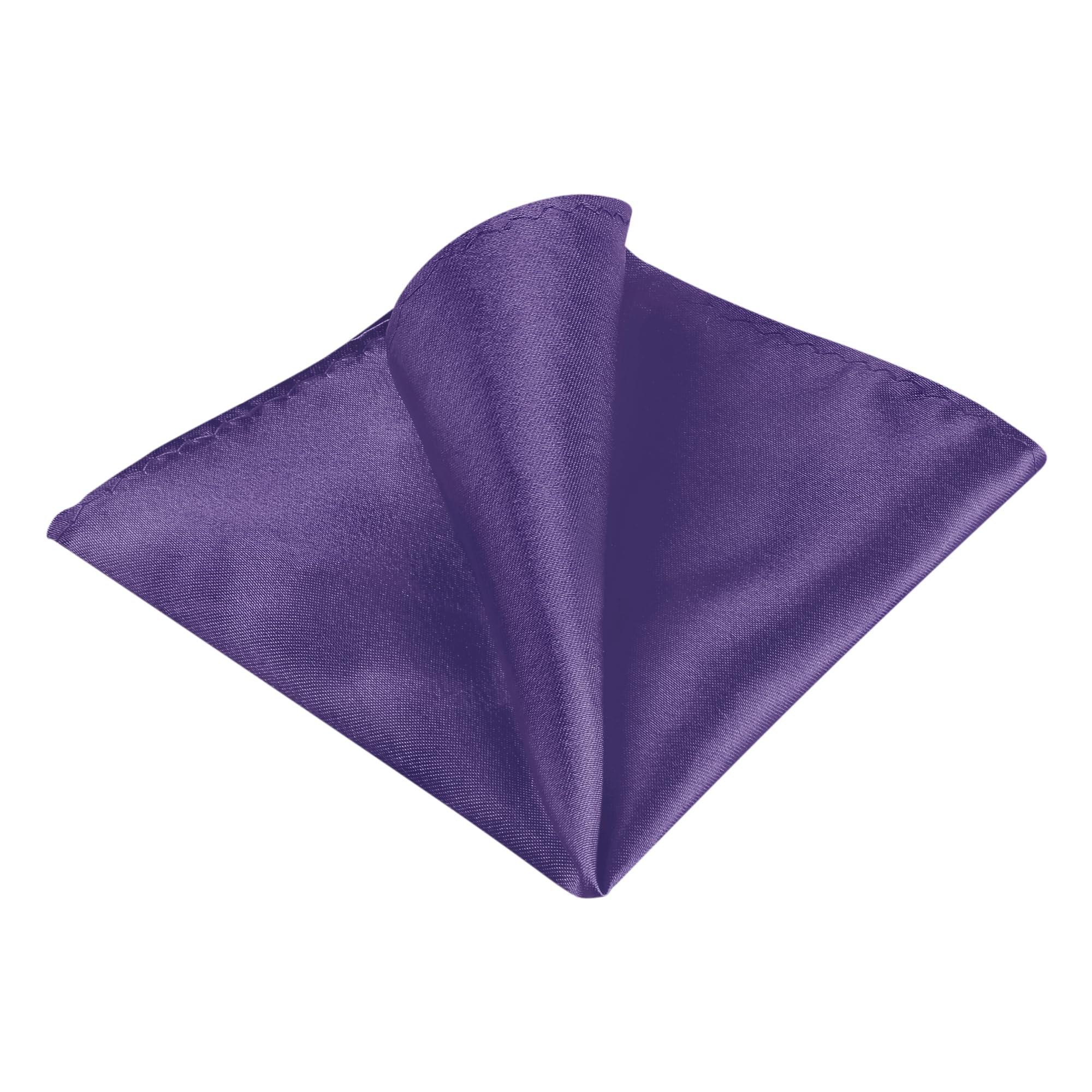 Allegra K Men's Pocket Squares Handkerchiefs Solid Color for Wedding Party One Size Dark Purple