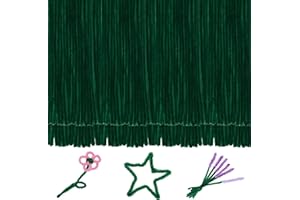 ZLULARY 150 Pieces Green Pipe Cleaners Chenille Stem, Pipe Cleaners Chenille Stem, Craft Pipe Cleaners, Art Pipe Cleaners, Pipe Cleaners Bulk for Creative Home Arts and Crafts Project Decoration Supplies