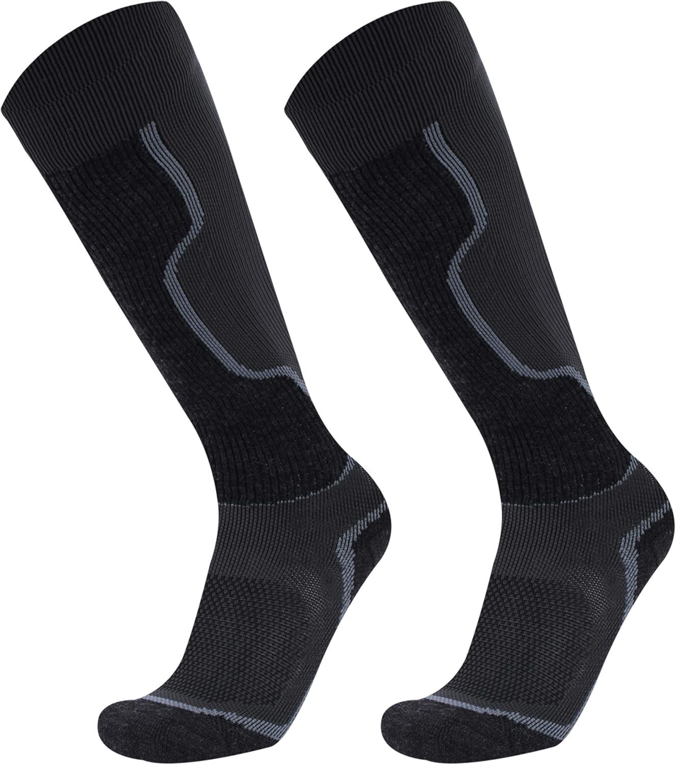 WXXXM Wool Ski Socks, Extra Warm Knee High Performance Snow Skiing/Snowboard Socks in Outdoor,Fit for Men and Women: Clothing