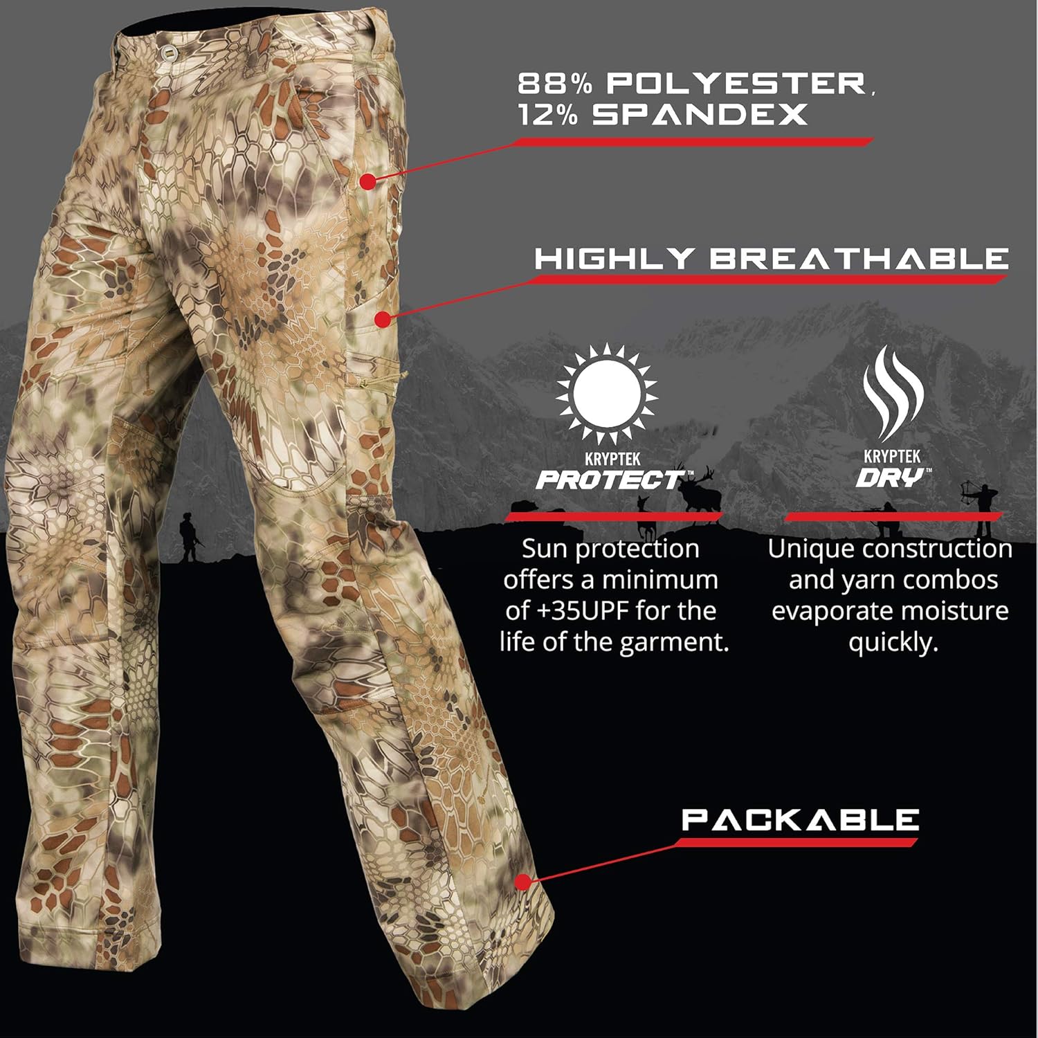 Kryptek Lightweight, Packable Valhalla Pant : Clothing