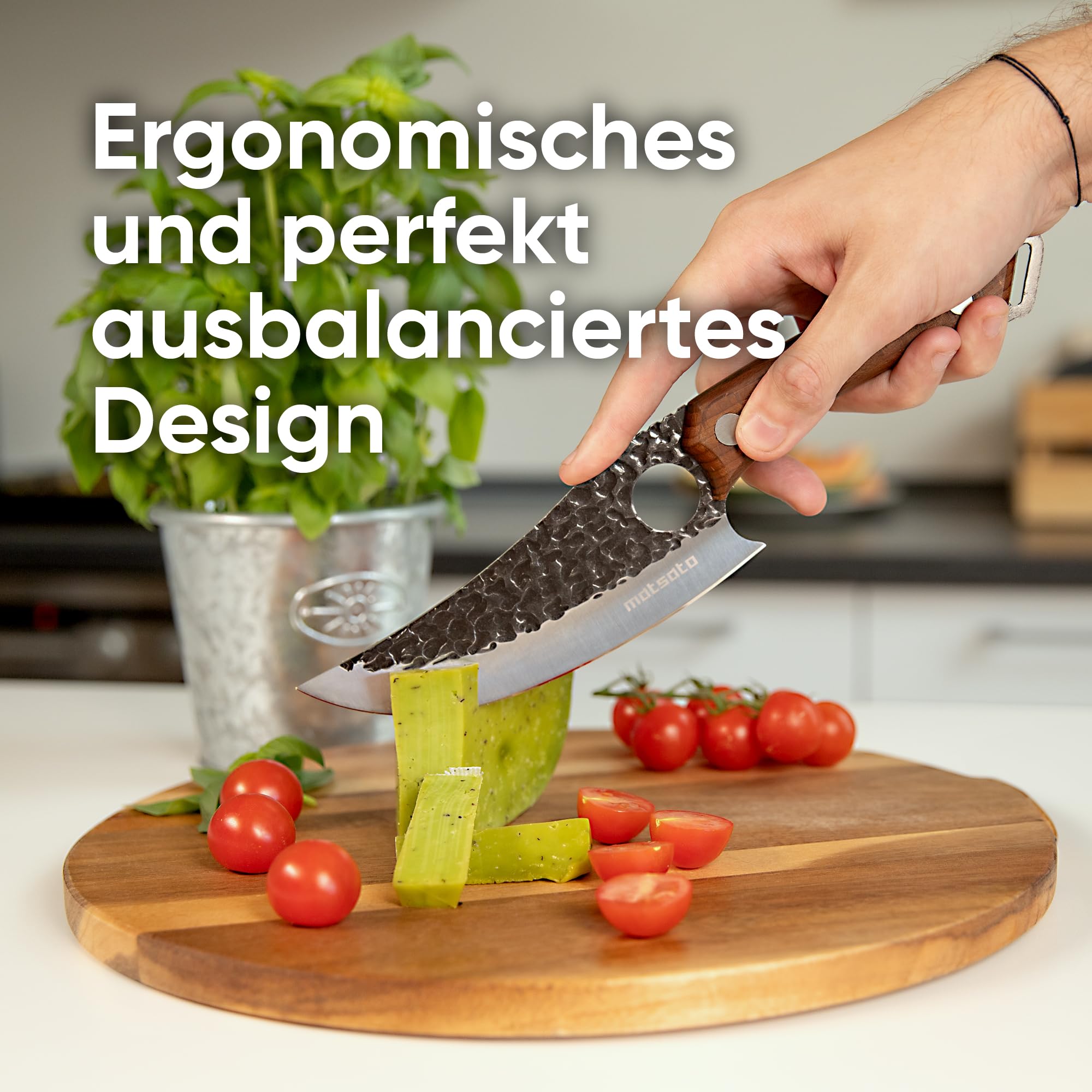 Matsato Küchenmesser Scharf, Klingenlänge 15 cm Profi, Original Kochmesser für Küche, Profi Messer aus Japanischem Stahl, Knife Perfekt zum Schneiden und Zerkleinern 7