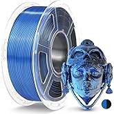 JAYO Silk Dual Color PLA Filament 1.75mm Black-Blue 1.1kg, Shiny Gradient Dual-Tone PLA, High Gloss Finish, Easy to Print, Layer Concealing, Fits for Most FDM 3D Printers
