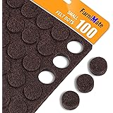 Felt Cabinet Door Bumpers-Small Felt Pads for Cabinet Doors, Cabinet Bumpers Felt, 3/8" Diameter 100PCS, 5mm Thick Self Adhes