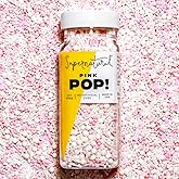 Supernatural Pink Pop Nonpareils, Dye-Free Vegan Sprinkles Baking Mix, 3oz | Plant-Based Colors &amp; Vegan Ingredients | Pink Nonpareils, Pearls &amp; Strands Made For Baking, Decorating, Showers &amp; Treats