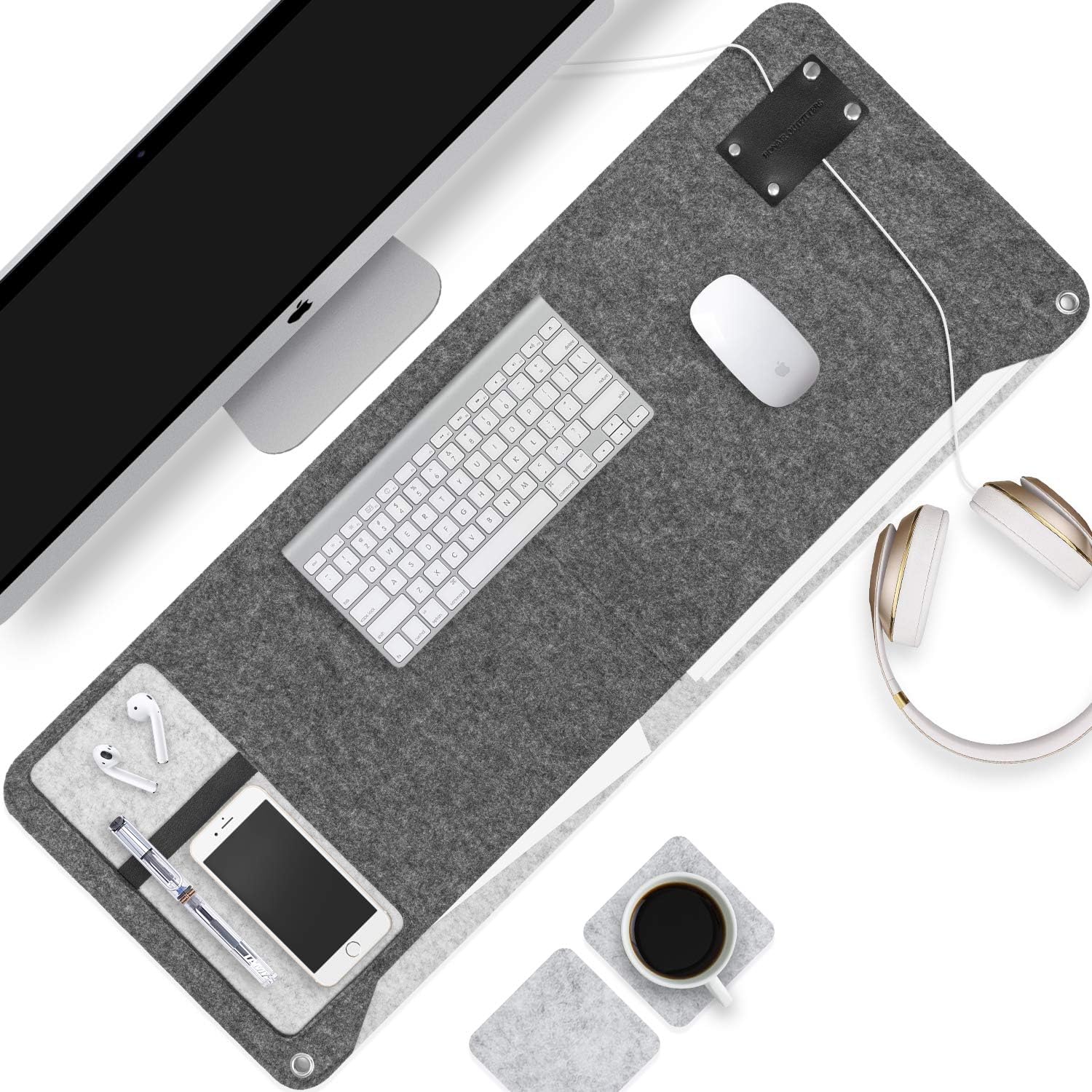 Desk Mat Pad Felt Desk Mat for Work Setup Minimalist and Modern