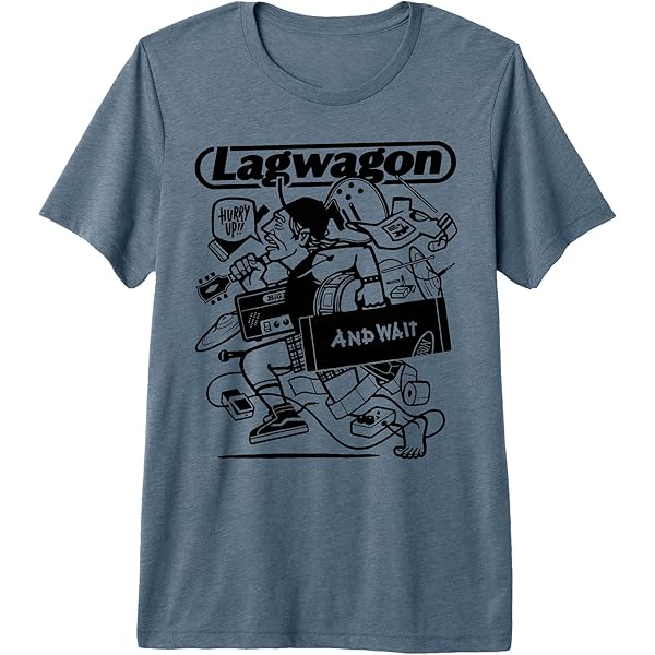 Amazon.com: Lagwagon Men's Grey Classic Fit Cartoon Pattern T