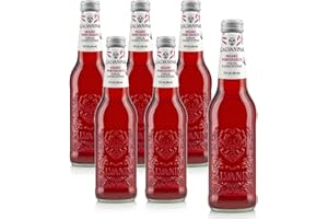 Galvanina Organic Sparkling Pomegranate – 12 fl oz (6 Glass Bottles) | Made with Organic Mediterranean Pomegranates, Naturally Refreshing Italian Soft Drink.