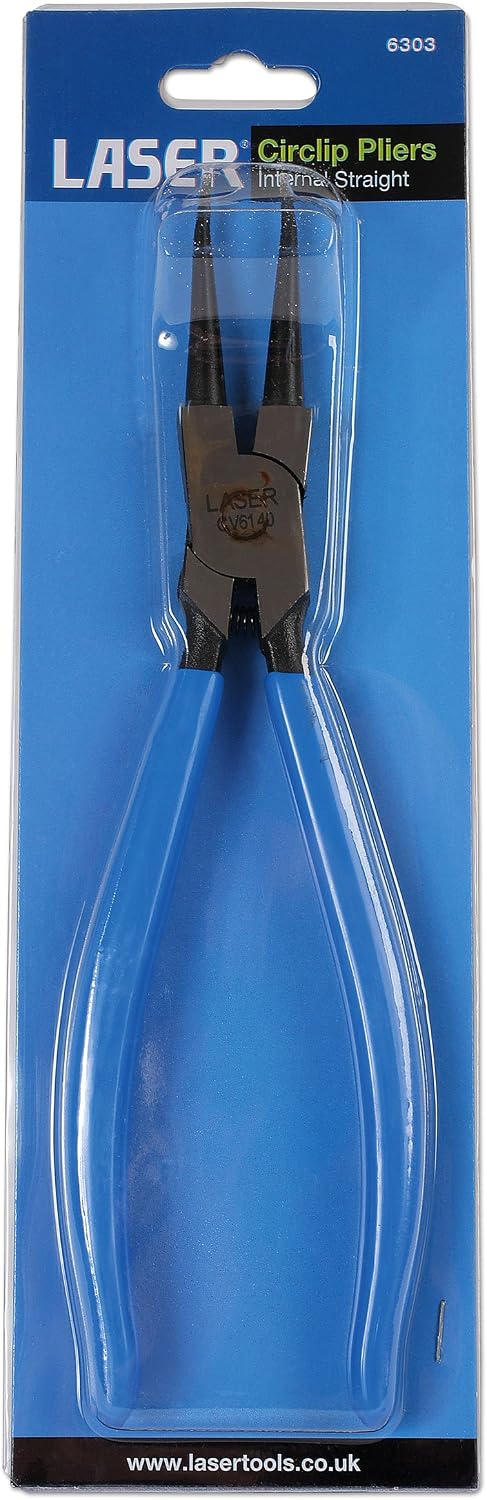 Laser 6303 Internal Circlip Pliers - Straight 250mm, Chrome - Image 3