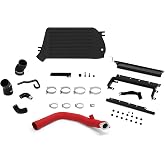 Mishimoto MMTMIC-WRX-15RBK Top-Mount Intercooler Kit Compatible With Subaru WRX 2015+ Black Cooler Red Pipe