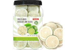 Haomly Freeze-dried Seedless Lime Slices.2.8oz(80g),Dehydrated Limes for Cocktails,Tea, Snacking, Baking, Smoothies, Garnishing, and Desserts,100% Natural Freeze Dried Lime Slices