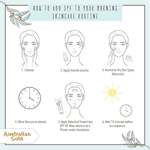 AUSTRALIAN GOLD BOTANICAL SPF 50 TINTED MINERAL SUNSCREEN FOR FACE, NON-CHEMICAL BB CREAM, WATER-RESISTANT, MATTE FINISH, FOR SENSITIVE FACIAL SKIN, MEDIUM TO TAN SKIN TONES, 3 FL OZ
