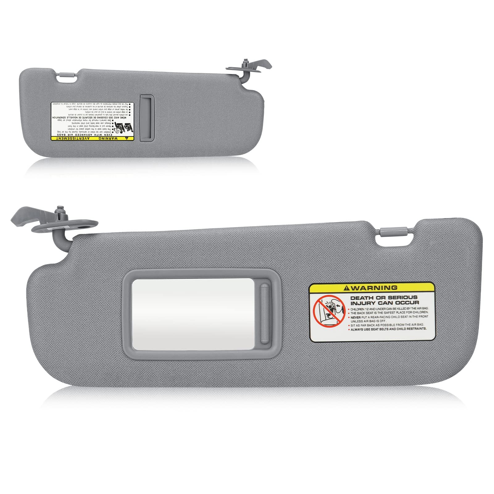 Photo 1 of Sun Visor for 2011-2015 Hyundai Elantra, Left Driver Side Gray Sunvisor (NOT fit GT Model) Replacement 852103X000TX
