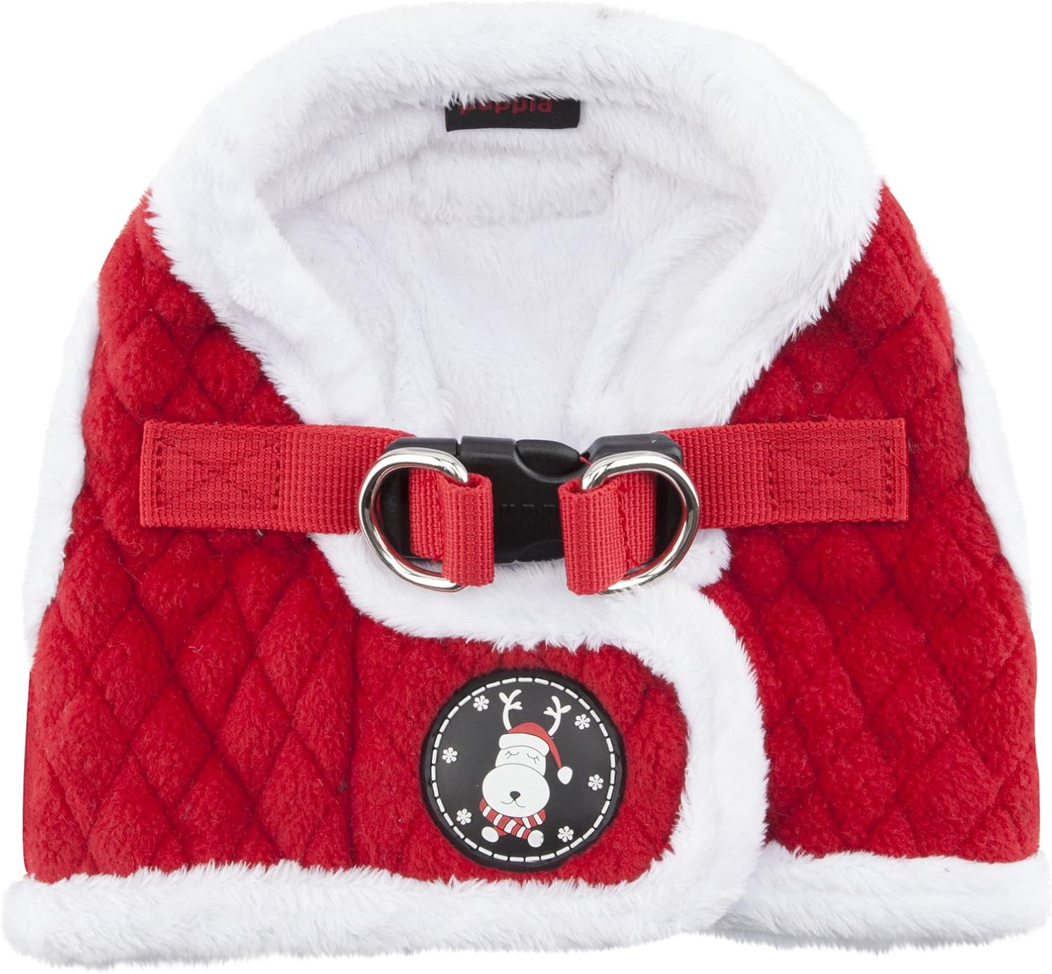 Puppia Christmas Harness - Soft vest harness for Christmas -Harness for small and medium dogs - Red - Image 3