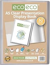 eco-eco A5 Clear Presentation Display Book 60 Pages 50 Percent Recycled