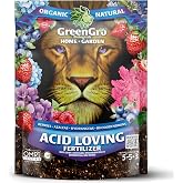 GreenGro Acid Loving Organic Fertilizer 5-5-3, 4 lb | Azaleas, Hydrangeas, Blueberries, Rhododendrons, Biochar, Mycorrhizae, Beneficial Bacteria, pH-Lowering, Indoor and Outdoor