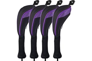 Andux 4 Pack Long Neck Golf Hybrid Club Head Covers Dial No. Tag CTMT-01