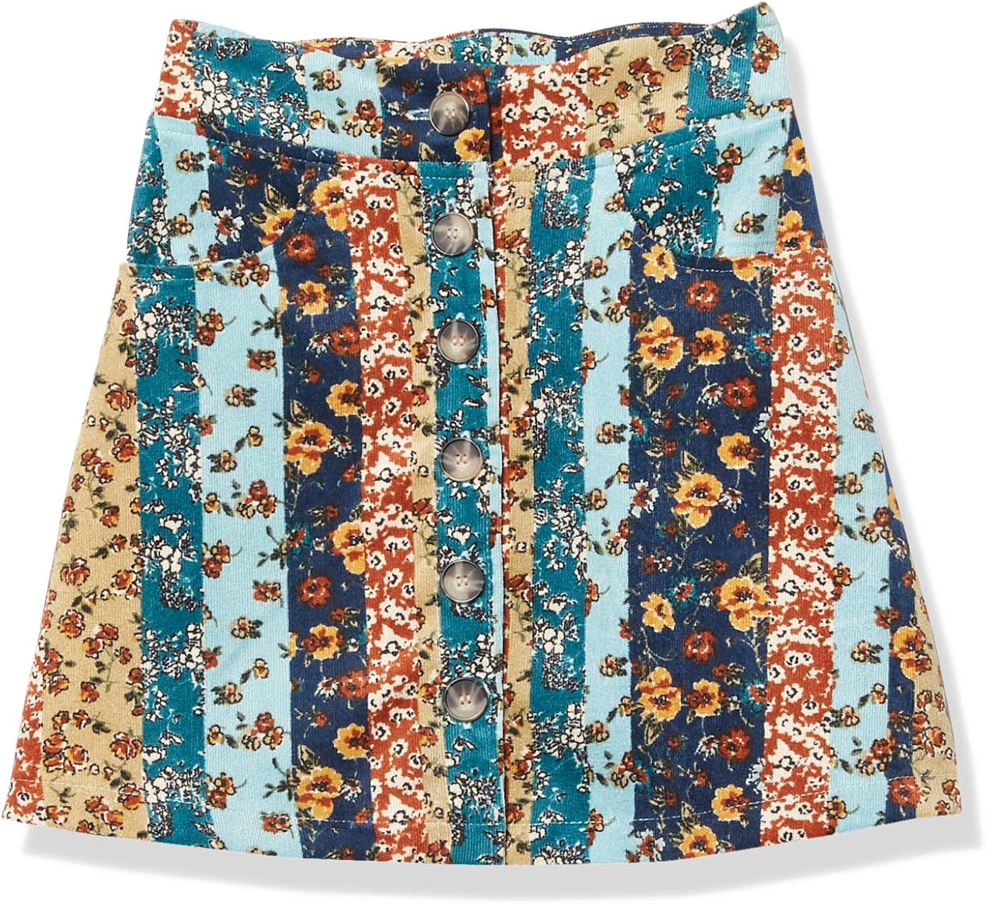 Amy Byer Girls' Button Front Skirt: Clothing