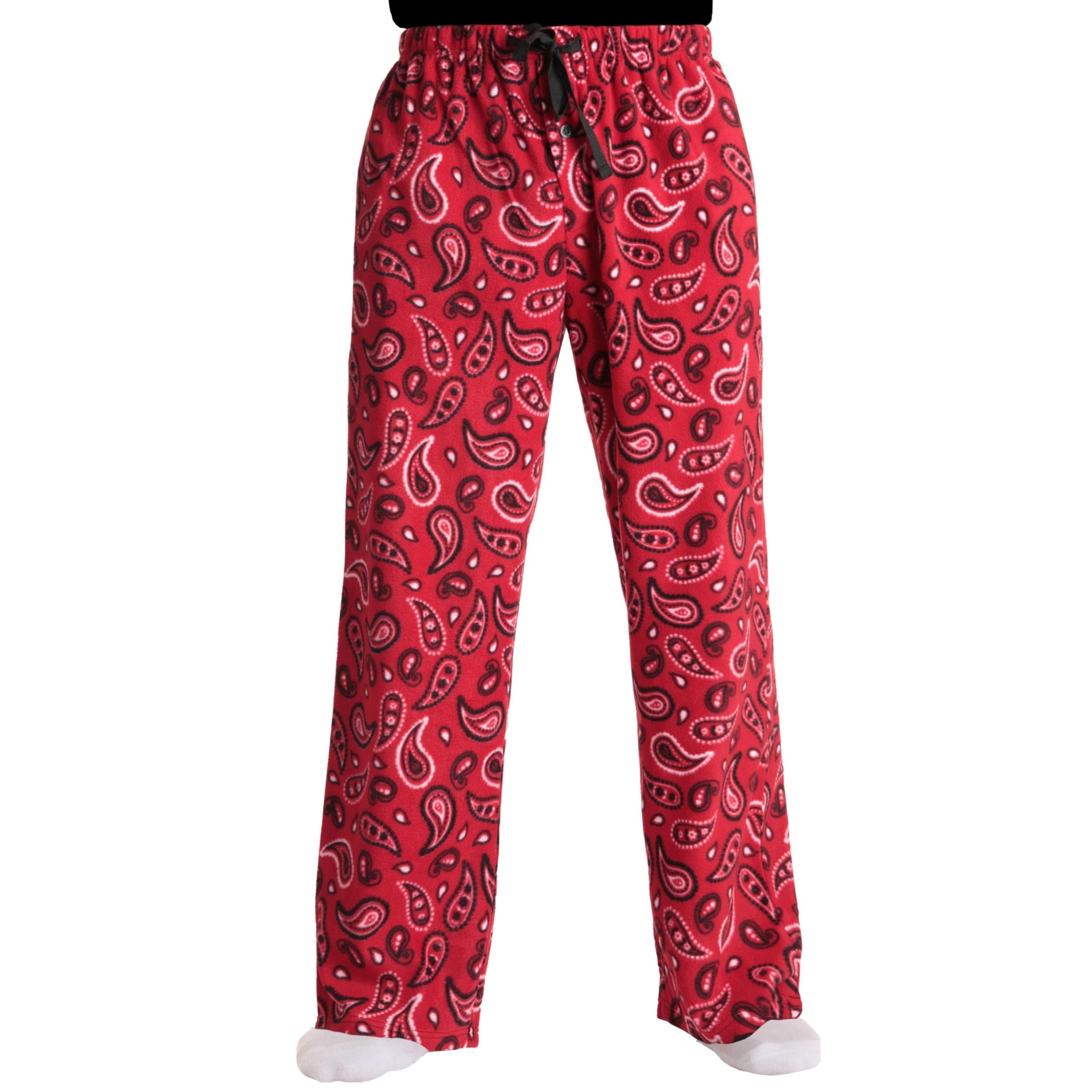 Photo 1 of #followme Polar Fleece Pajama Pants for Men 45902-V-10780-RED-XL