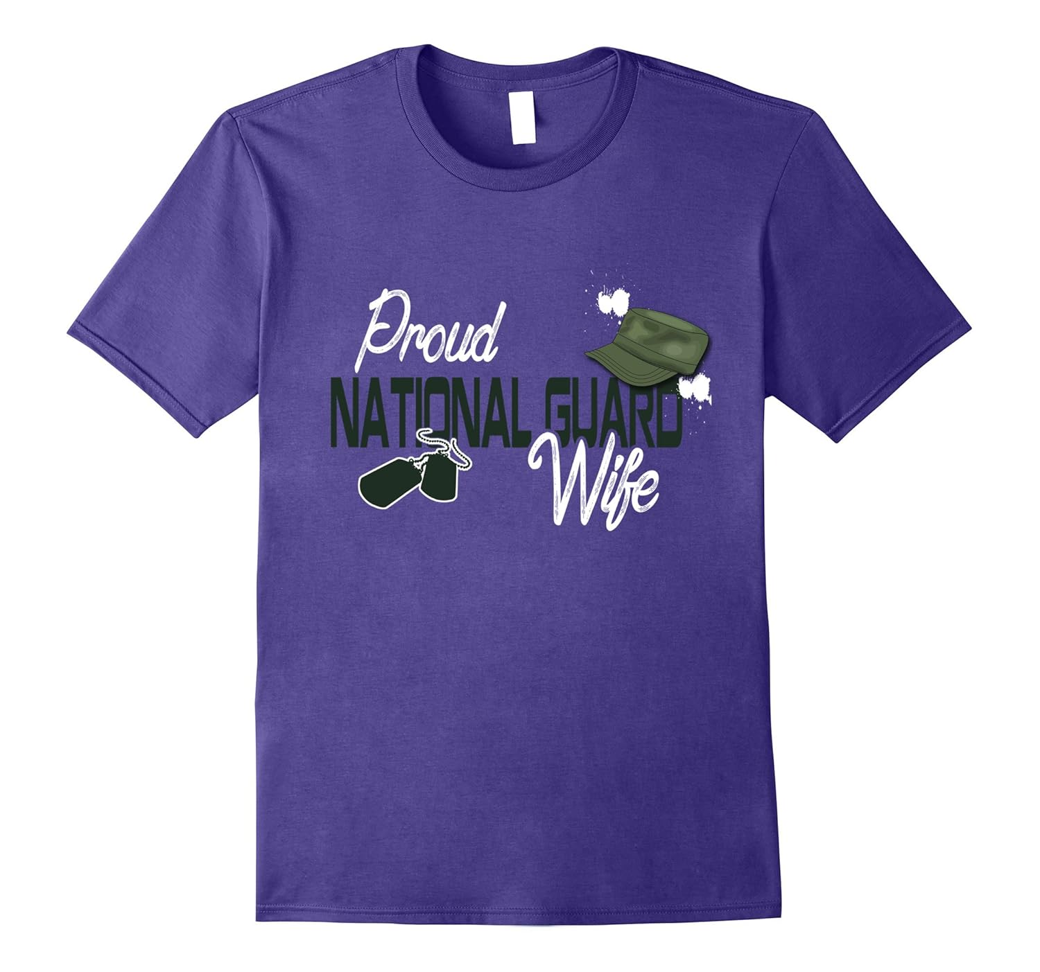 Military Cool US Proud National Guard Wife Gift T-shirts-ANZ