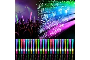 Led Fibre Glow Sticks Fiber Optic Light Stick with 3 Light Modes Party Atmosphere Props, Children's Party Favours Toys, Suita
