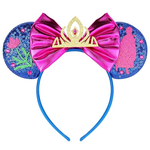 FANYITY Tiana Mouse Ears, Sequin Mouse Ears Headband for Boys Girls Women (SX)