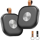 Air Tracker Tags, 2 Pack, Item Finder Work for Find My APP (iOS Only), Worldwide Tracker for Keys, Bags Luggage, Suitcases and Wallet, Black