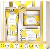 Beekman 1802 Sunshine Lemon 3-Piece Bodycare Set | Goat Milk Skincare Gift Set with Bar Soap, Whipped Body Cream &amp; Hydrating Hand Cream, Travel Size Body Care Kit