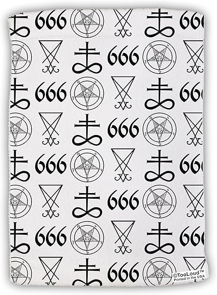 Amazon Com Tooloud Satanic Symbols Micro Terry Sport Towel 11 X8 All Over Print Sports Outdoors