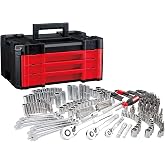 Craftsman 262-Piece Mechanic Tool Set with 3-Drawer VERSASTACK Box, SAE and Metric Socket Set, Car and Motorcycle Tool Kit with Combination Wrenches and Spark Plug Sockets, 90-Tooth (CMMT45309)