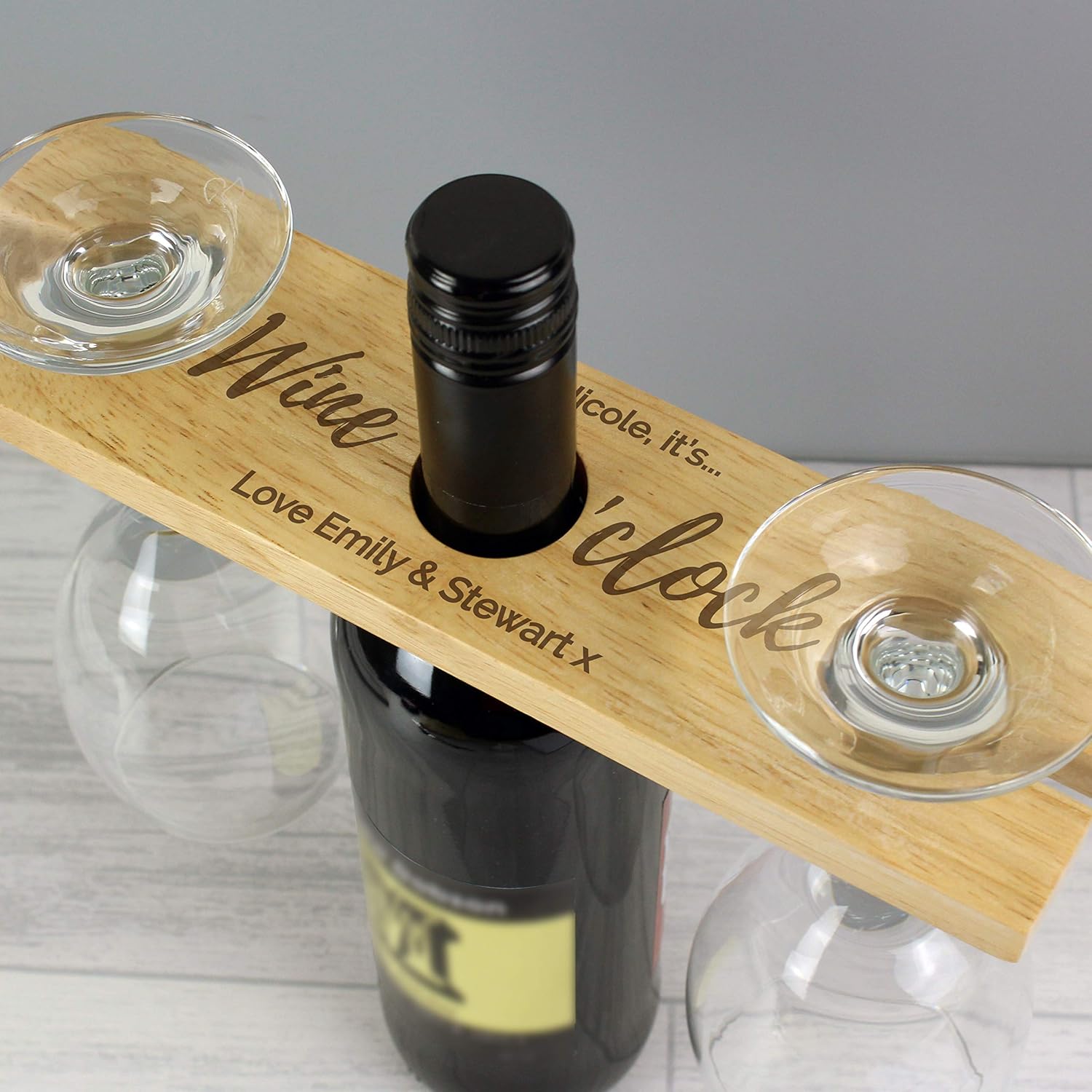 CalEli Gifts Personalised Wine Butler and Bottle Holder. Wine Butler