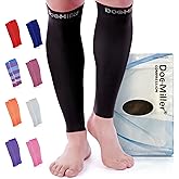 Doc Miller Compression Calf Sleeve for Men & Women – 20-30mmHg Graduated Support for Running, Shin Splints, Calf Strain – Knee High, Small to 6XL Plus Size