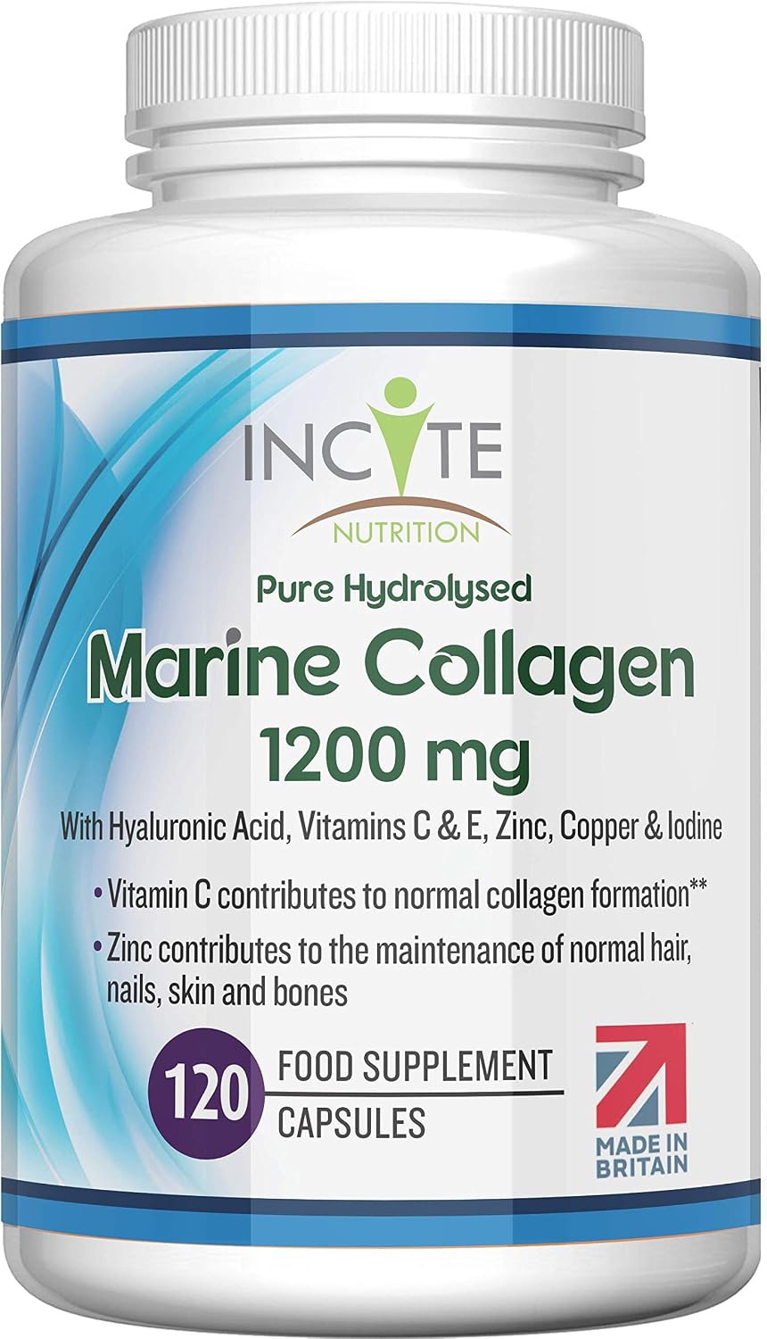 Marine Collagen Supplements for Women & Men 1200mg, 120 count (144 g) (Pack of 1)