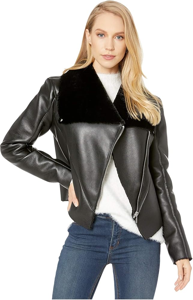 blank denim leather jacket