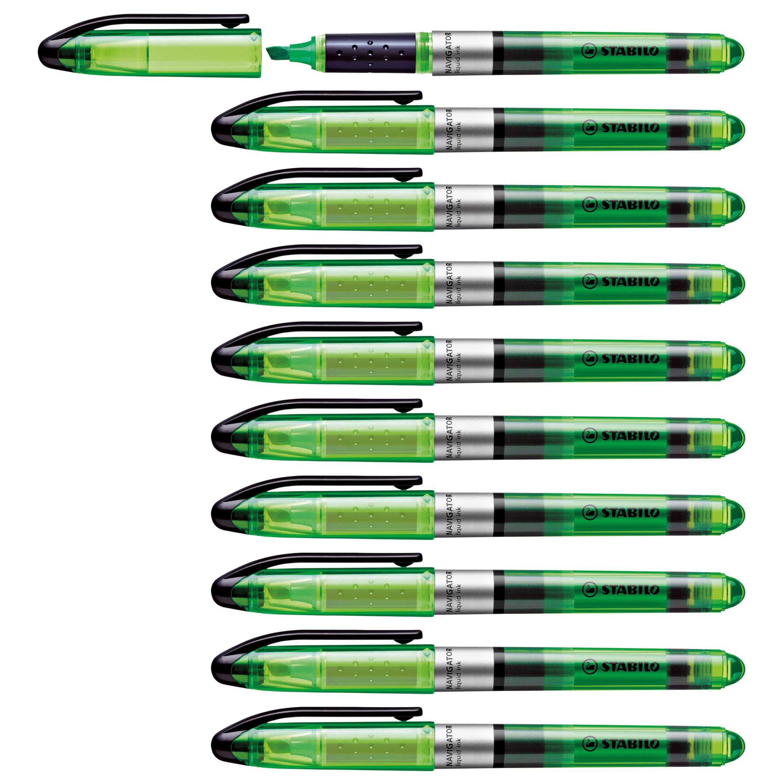 STABILO Highlighter NAVIGATOR - Pack of 10 - green