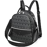 VANSARTO Mini Backpack Purse for Women Multi Pocket Small Backpacks Ladies Convertible Shoulder Handbags Designer Travel Backpack with Wide Strap (Black)