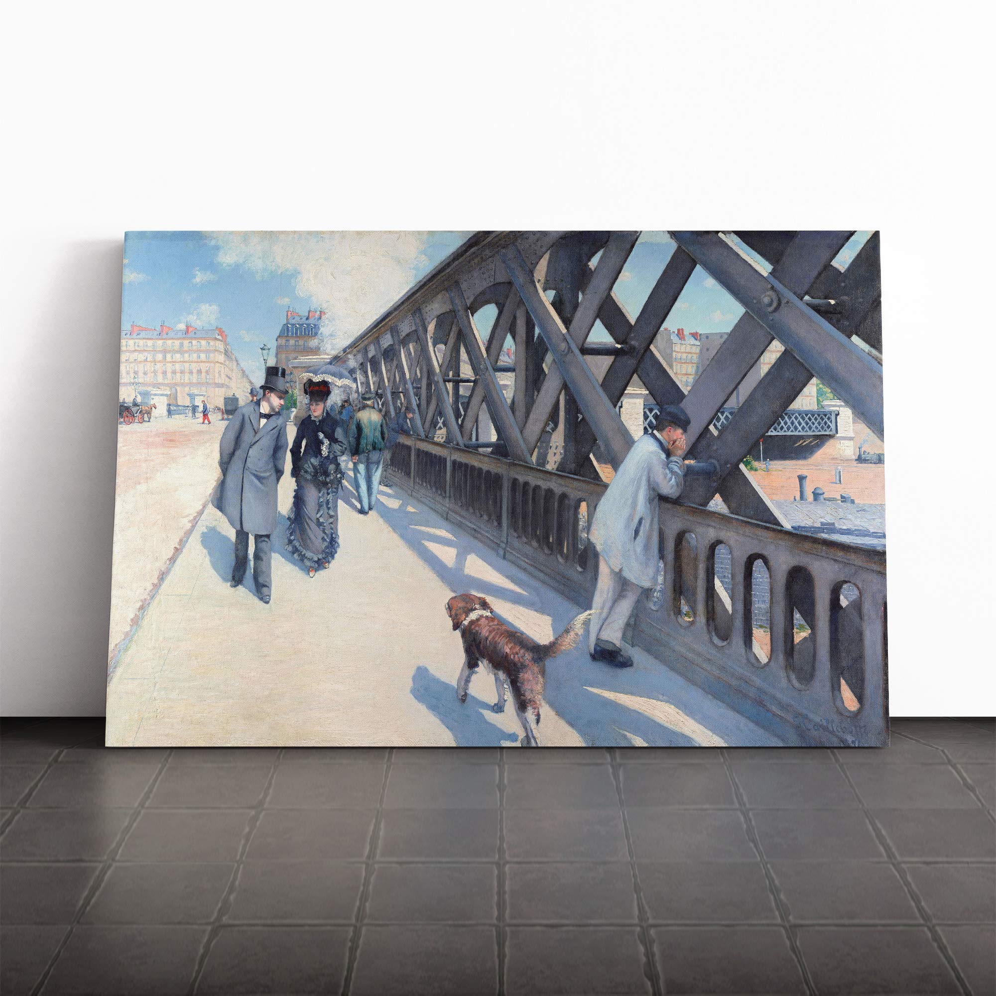 Gustave Caillebotte The Japan Times Canvas Print | Gallery Wrapped 30mm Frame Wall Art | 20x14 inches | Ready to Hang | Modern Picture | Living Room Bedroom Lounge Office