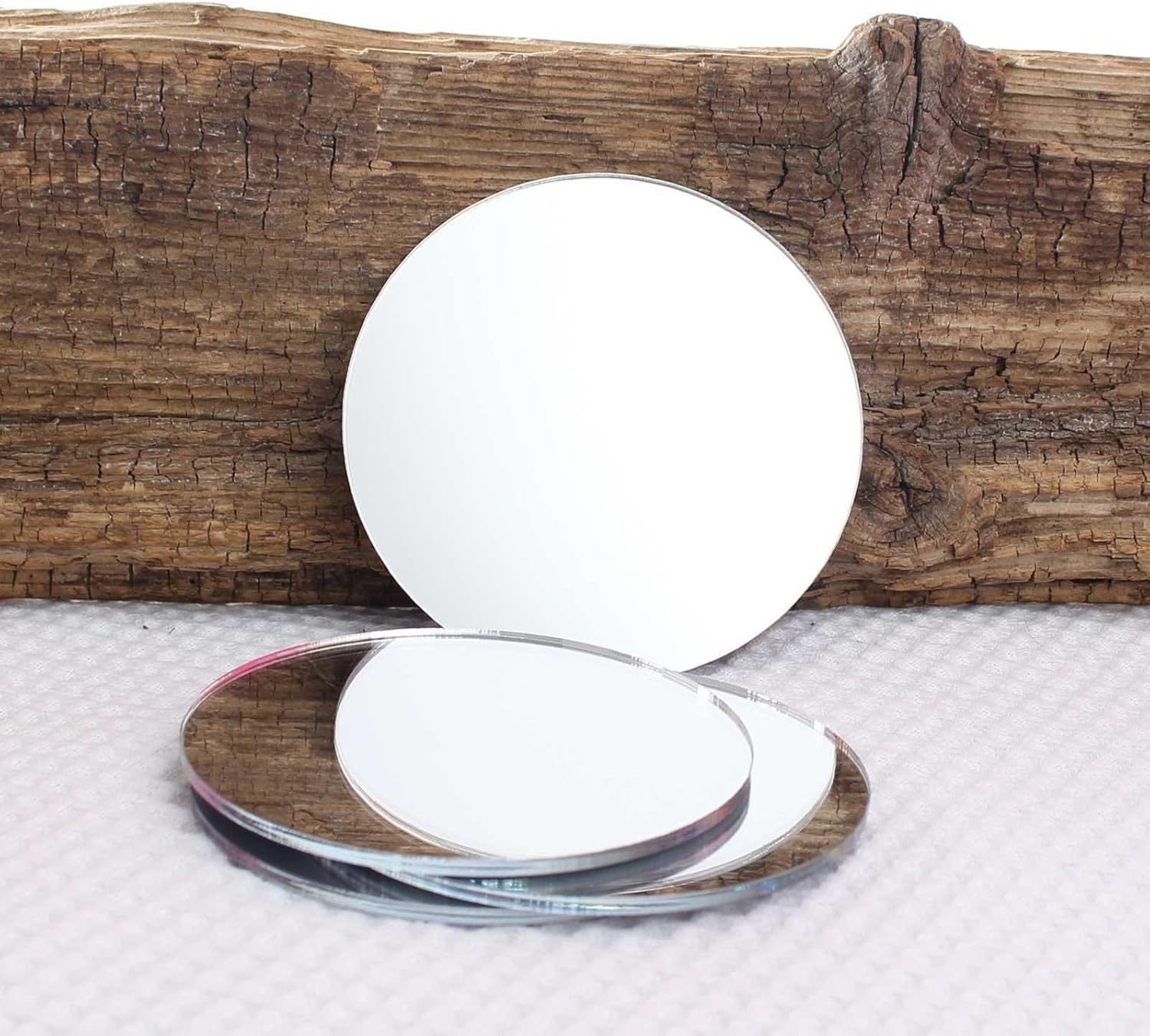 Laserables 4 x Round Wine Glass Coffee or Tea Cup Mirror Coaster Place