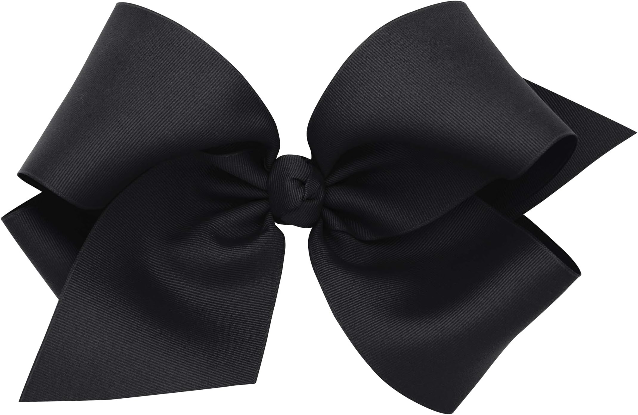 Wee Ones Girl's Colossal Grosgrain Hair Bow on French Clip - Black