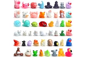 URSKYTOUS 50Pcs Mini Resin Animals 50 Styles Little Animal Figures to Hide Tiny Resin Animals Variety Pack Small Miniature Animal Accessories for Micro Fairy Garden Landscape Dollhouse Crafts Decor
