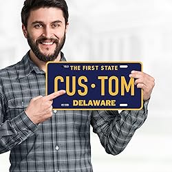 Custom Delaware License Plate, Personalized License