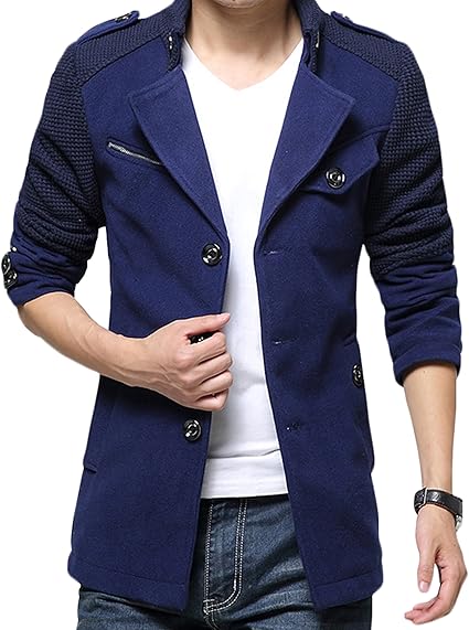 Amazon Armoire De Rosetta ウール ベルベット チェスターコート ロングコート 韓国ファッション メンズ 通販 冬 6サイズ 全5色 ベルベットブルー M コート ジャケット 通販