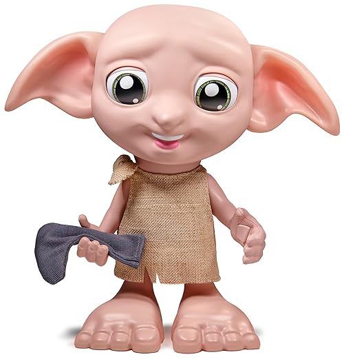 Wizarding World Harry Potter, Interactive Magical Dobby Elf Doll with Sock, over 30 Sounds and Phrases, 21.6cm, Kids’ Toys for Ages 6 and up