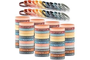 HyDren 120 Pcs Religious Silicone Wristbands Bulk Bible Rubber Bracelets Colorful Inspirational Christian Scripture Bracelets for Women Men Pastor Grandparents Day Clergy Appreciation(Bright Colors)