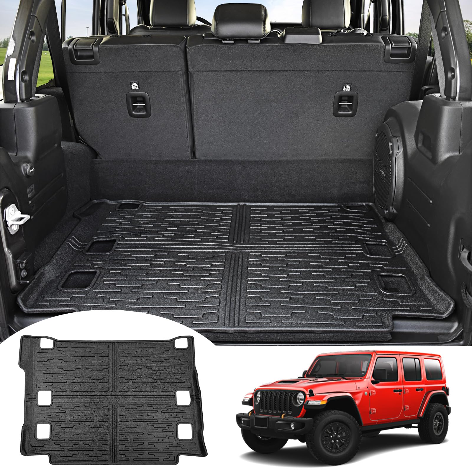 PSLER Cargo Mesh Net For Bronco 2 Door (2021-2024) - Rear Luggage Storage Organizer With Hooks - Car Boot Security Net